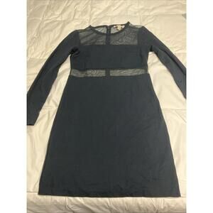 Michael Kors Women’s Mesh Panel Dress In Navy Sz M